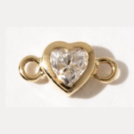 Moissanite heart 5mm