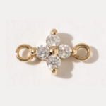 Moissanite flower 6mm
