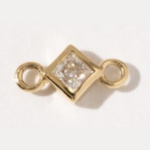 Moissanite Princess cut 4mm