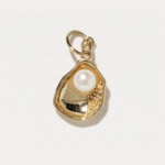 Solid 14k Gold Oyster Charm