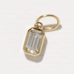 Solid 14k Gold Emerald Cut Moissanite