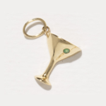 Solid 14k Gold Martini Charm
