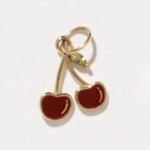 Solid 14k Gold Cherry Charm