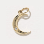 Solid 14k Gold Charms: Moon