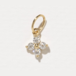 Solid 14k Gold Charms- Flower,