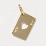 14k Solid Gold Ace Playing Card Charm