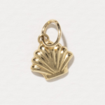 Solid 14k Gold Shell Charm