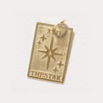 Solid 14k Gold Star Tarot Card Necklace