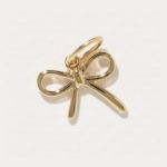 Solid 14k Gold Bow Charm